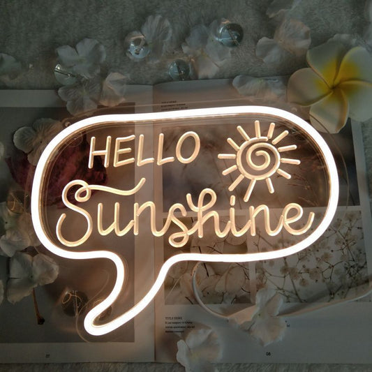 Creative Gifts Home Decoration Christmas Sun Clouds English Neon Lights